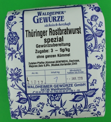 Waldheimer Thüringer Rostbratwurst ohne ganzen Kümmel